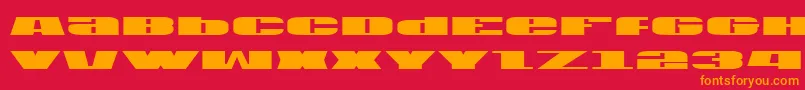 Usa Font – Orange Fonts on Red Background