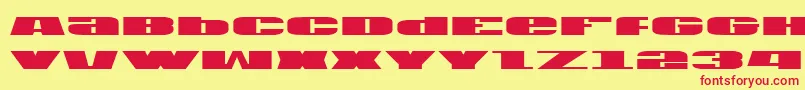 Usa Font – Red Fonts on Yellow Background