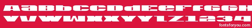 Usa Font – White Fonts on Red Background