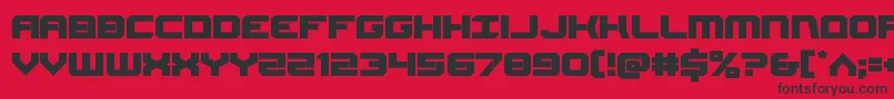fuente Gearhead – Fuentes Negras Sobre Fondo Rojo