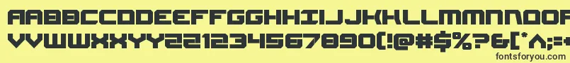 Шрифт Gearhead – чёрные шрифты на жёлтом фоне