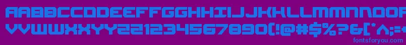 Gearhead Font – Blue Fonts on Purple Background