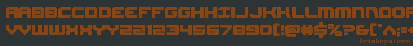 Шрифт Gearhead – коричневые шрифты на чёрном фоне