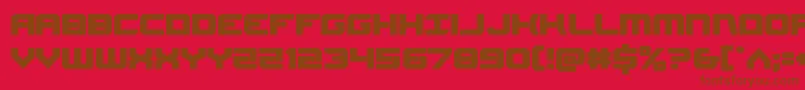 Czcionka Gearhead – brązowe czcionki na czerwonym tle