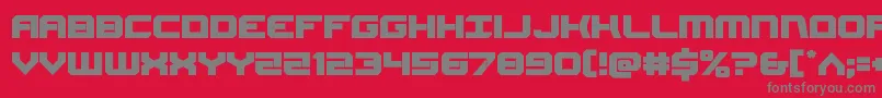 Gearhead Font – Gray Fonts on Red Background