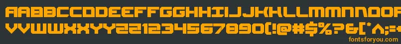 Gearhead Font – Orange Fonts on Black Background