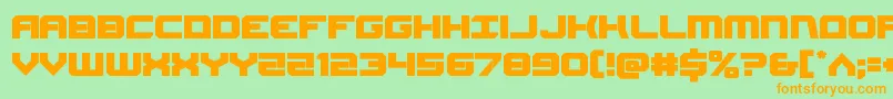 Gearhead-Schriftart – Orangefarbene Schriften auf grünem Hintergrund