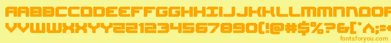 Gearhead Font – Orange Fonts on Yellow Background