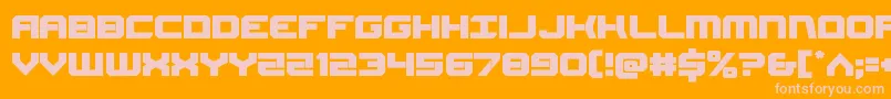 Gearhead Font – Pink Fonts on Orange Background