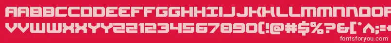 Gearhead Font – Pink Fonts on Red Background