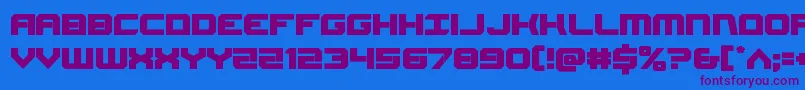 Gearhead Font – Purple Fonts on Blue Background