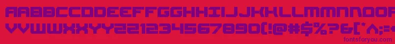 Gearhead Font – Purple Fonts on Red Background