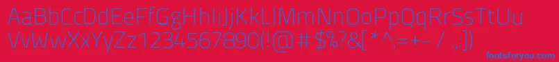 Titilliumtitle20-Schriftart – Blaue Schriften auf rotem Hintergrund