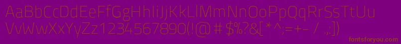 Titilliumtitle20-fontti – ruskeat fontit violetilla taustalla