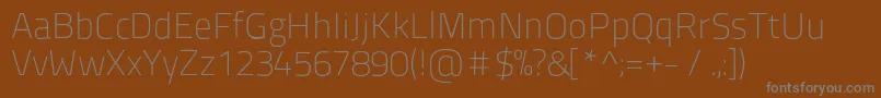 フォントTitilliumtitle20 – 茶色の背景に灰色の文字