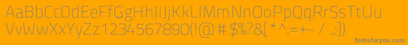 Titilliumtitle20 Font – Gray Fonts on Orange Background