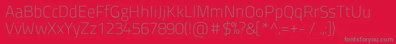 Titilliumtitle20 Font – Gray Fonts on Red Background