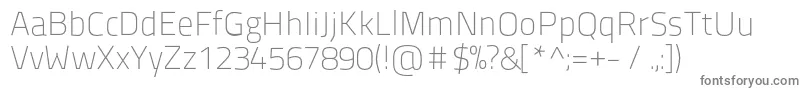 フォントTitilliumtitle20 – 白い背景に灰色の文字