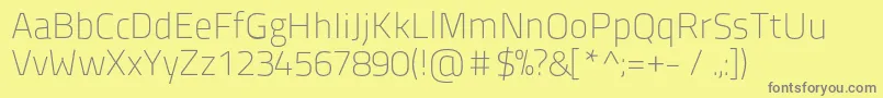 Titilliumtitle20 Font – Gray Fonts on Yellow Background