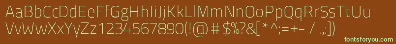 Шрифт Titilliumtitle20 – зелёные шрифты на коричневом фоне
