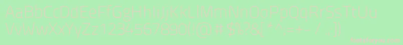 Titilliumtitle20-fontti – vaaleanpunaiset fontit vihreällä taustalla
