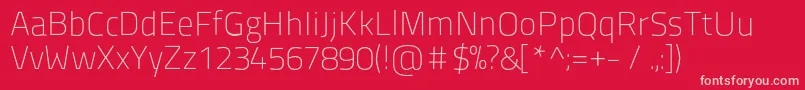 Titilliumtitle20 Font – Pink Fonts on Red Background