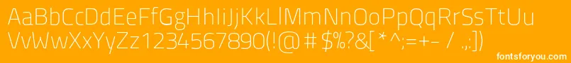 Czcionka Titilliumtitle20 – białe czcionki na pomarańczowym tle