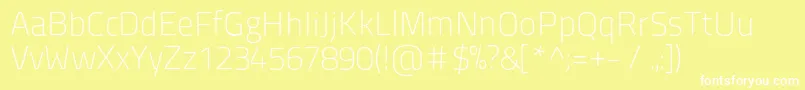 Titilliumtitle20 Font – White Fonts on Yellow Background