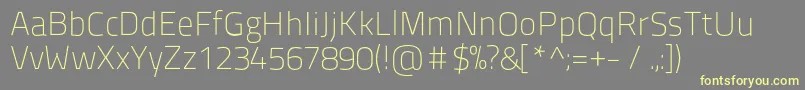 Titilliumtitle20 Font – Yellow Fonts on Gray Background