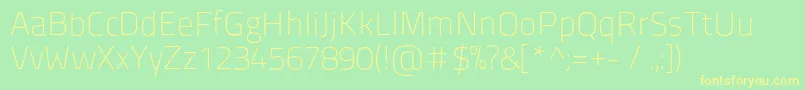 Titilliumtitle20 Font – Yellow Fonts on Green Background