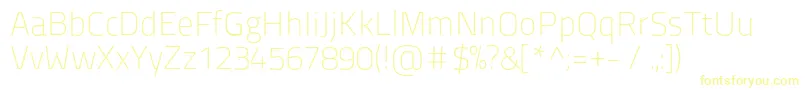 Titilliumtitle20 Font – Yellow Fonts on White Background