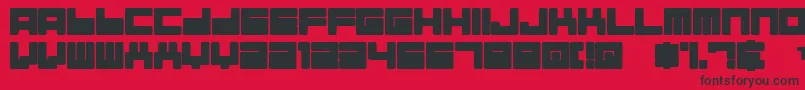 Alman Font – Black Fonts on Red Background