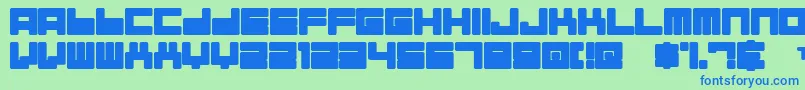 Alman Font – Blue Fonts on Green Background