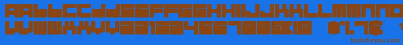 Alman Font – Brown Fonts on Blue Background
