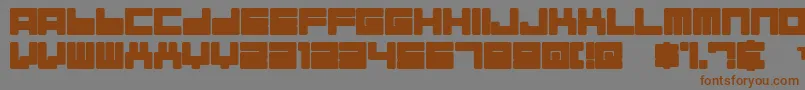 Alman-Schriftart – Braune Schriften auf grauem Hintergrund