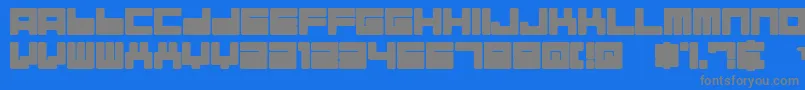 Alman-Schriftart – Graue Schriften auf blauem Hintergrund