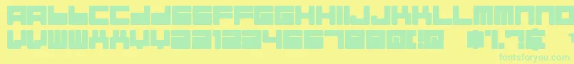 Alman Font – Green Fonts on Yellow Background