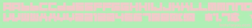 Fonte Alman – fontes rosa em um fundo verde