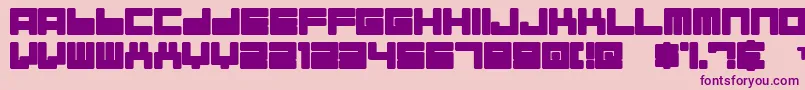Alman-Schriftart – Violette Schriften auf rosa Hintergrund