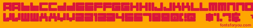 Alman Font – Red Fonts on Orange Background