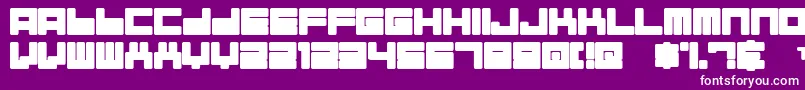 Alman-Schriftart – Weiße Schriften auf violettem Hintergrund