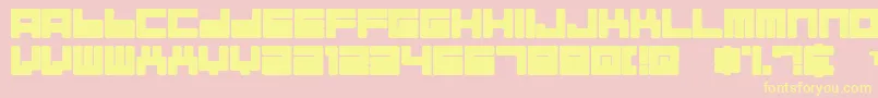 Alman Font – Yellow Fonts on Pink Background