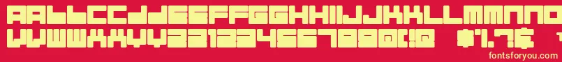 Alman Font – Yellow Fonts on Red Background