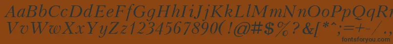 KudrashovcItalic Font – Black Fonts on Brown Background