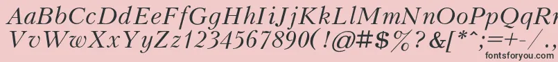 KudrashovcItalic Font – Black Fonts on Pink Background
