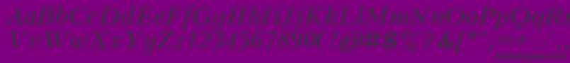 KudrashovcItalic Font – Black Fonts on Purple Background