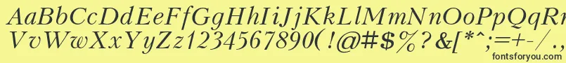 KudrashovcItalic Font – Black Fonts on Yellow Background