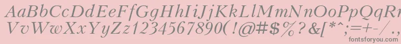KudrashovcItalic Font – Gray Fonts on Pink Background