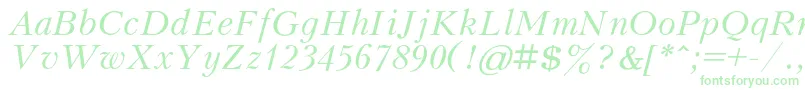 KudrashovcItalic Font – Green Fonts on White Background