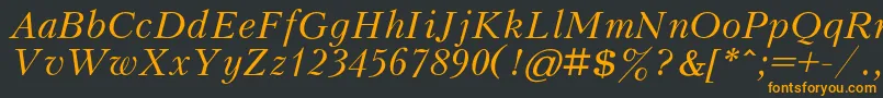 KudrashovcItalic Font – Orange Fonts on Black Background